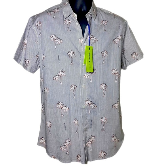 Versace shirt | Mens Small | palm tree print | Brand New - Picture 2 of 11